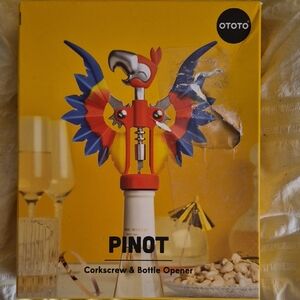 OTOTO Pinot Parrot Corkscrew & Bottle Opener New